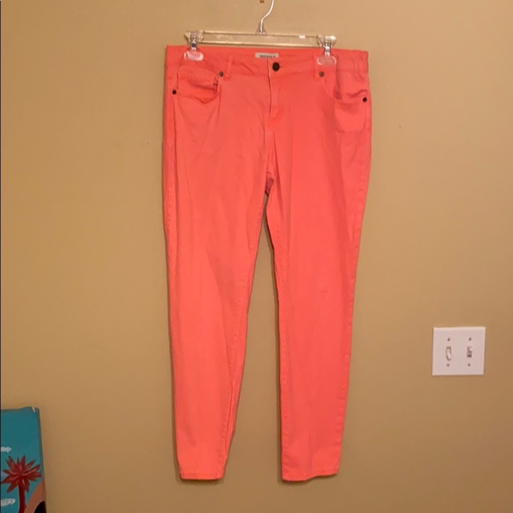 Salmon Skinny Jeans